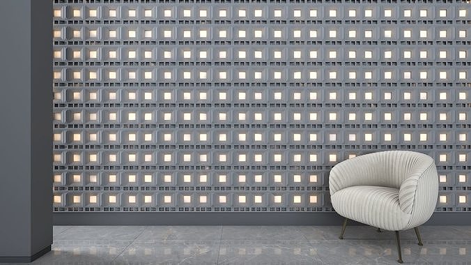 3d wall panel Low-poly 3D model