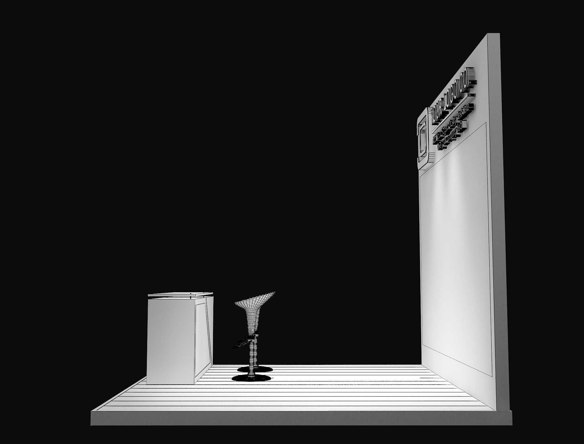 Booth Exhibition Stand a623g 3D model_11