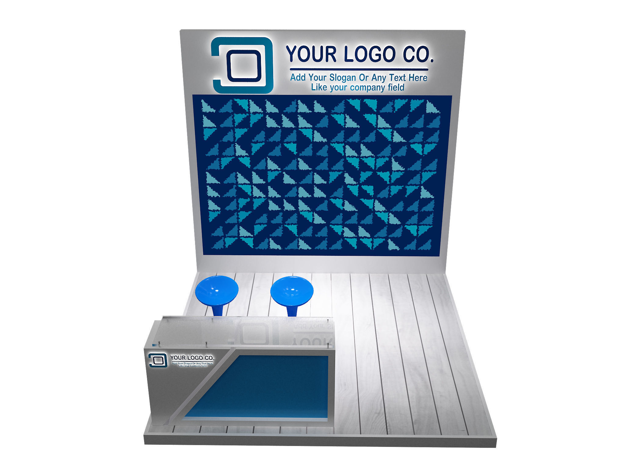 Booth Exhibition Stand a623g 3D model_8