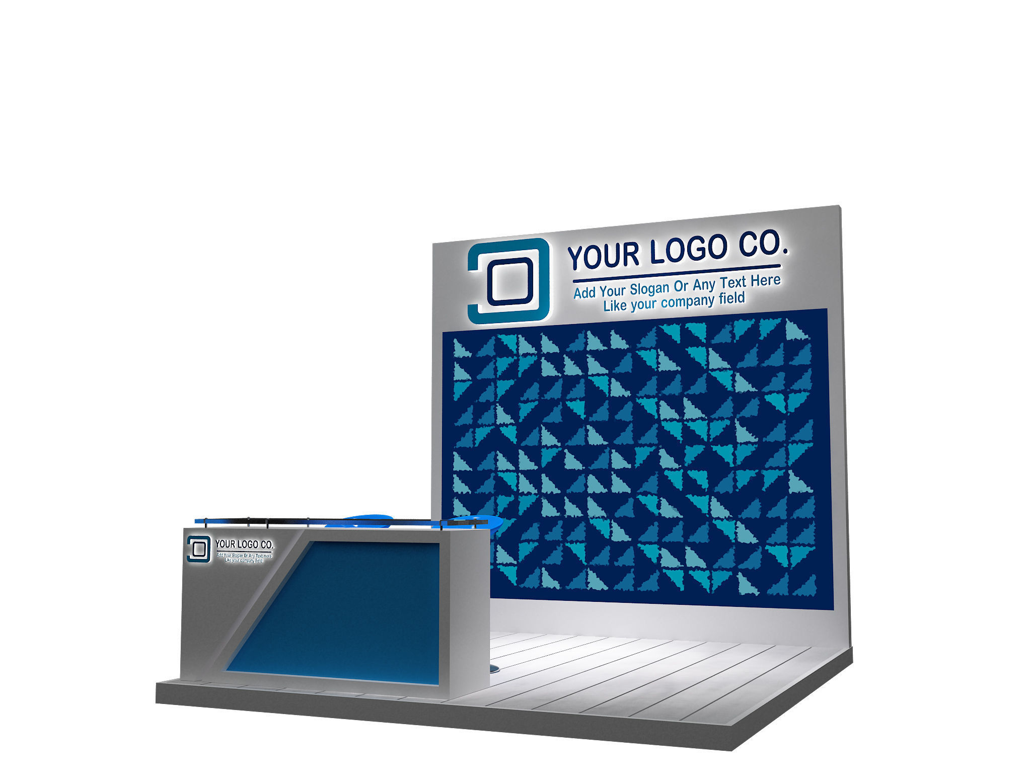 Booth Exhibition Stand a623g 3D model_4