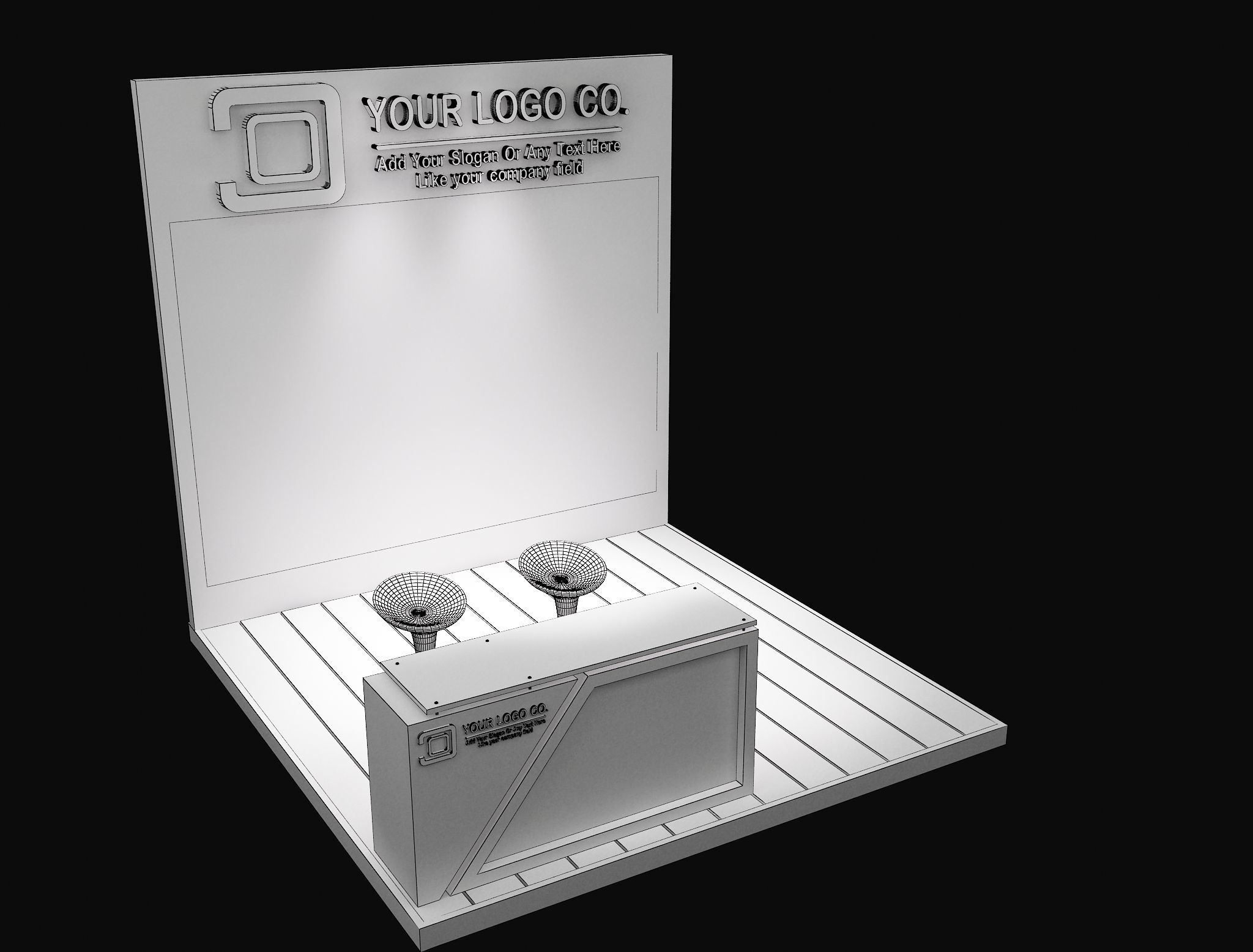 Booth Exhibition Stand a623g 3D model_1