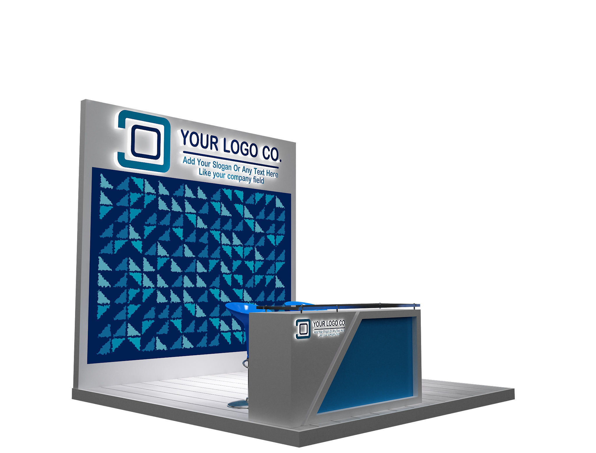 Booth Exhibition Stand a623g 3D model_6