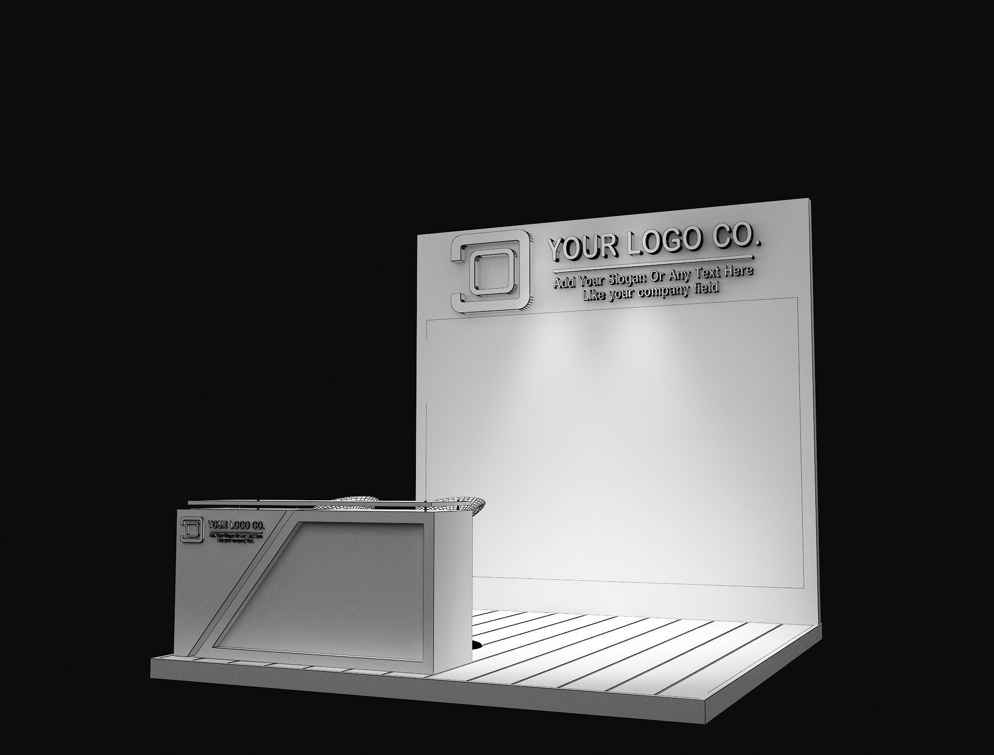 Booth Exhibition Stand a623g 3D model_5