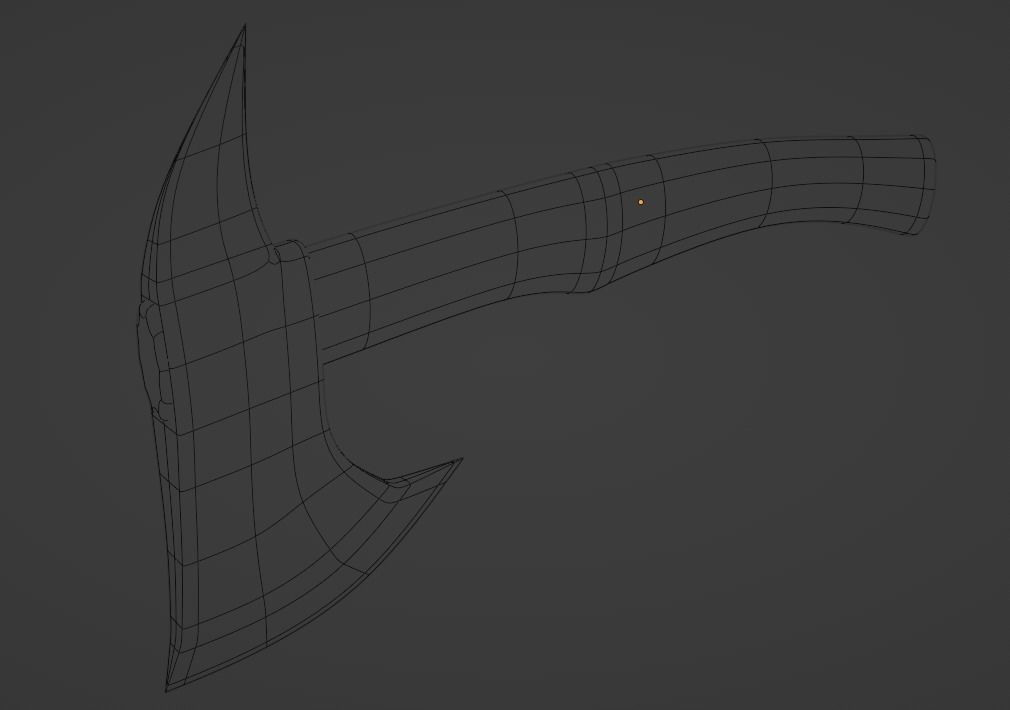 Modern tool-battle axe 3D model_14