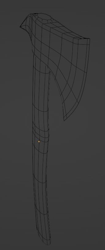 Modern tool-battle axe 3D model_17