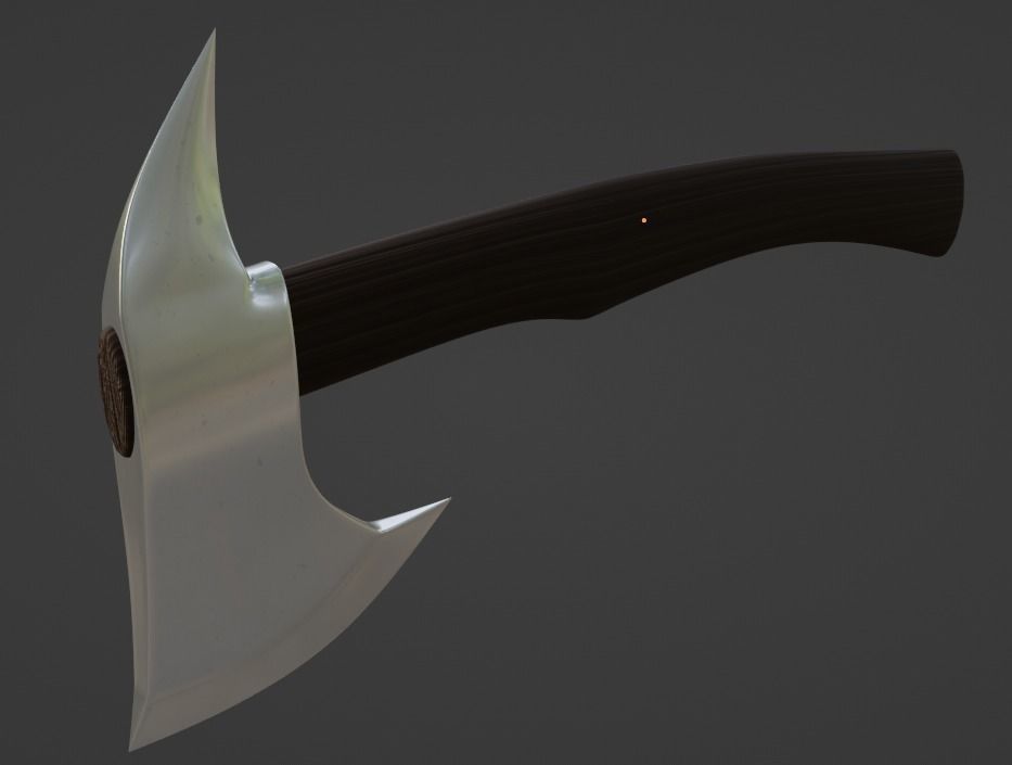 Modern tool-battle axe 3D model_4