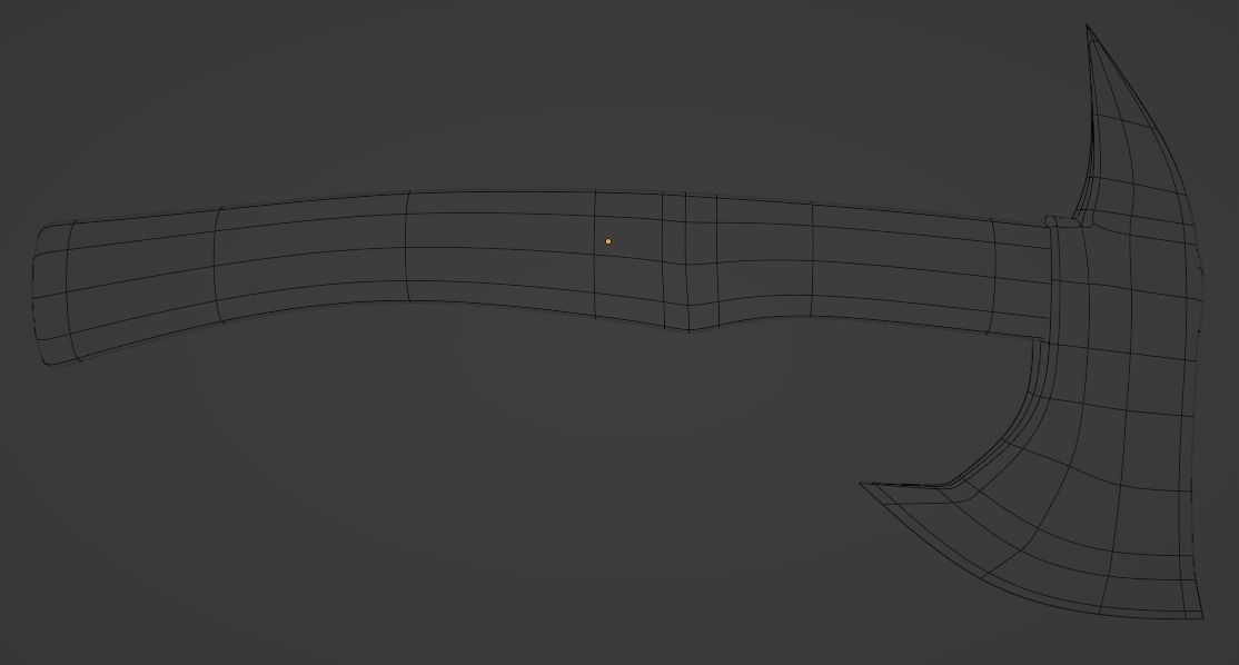 Modern tool-battle axe 3D model_10