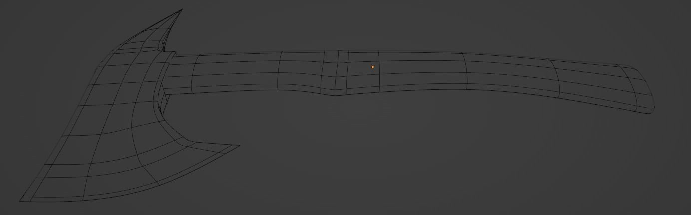 Modern tool-battle axe 3D model_16