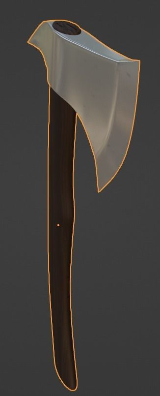 Modern tool-battle axe 3D model_7