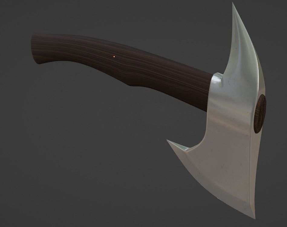 Modern tool-battle axe 3D model_1