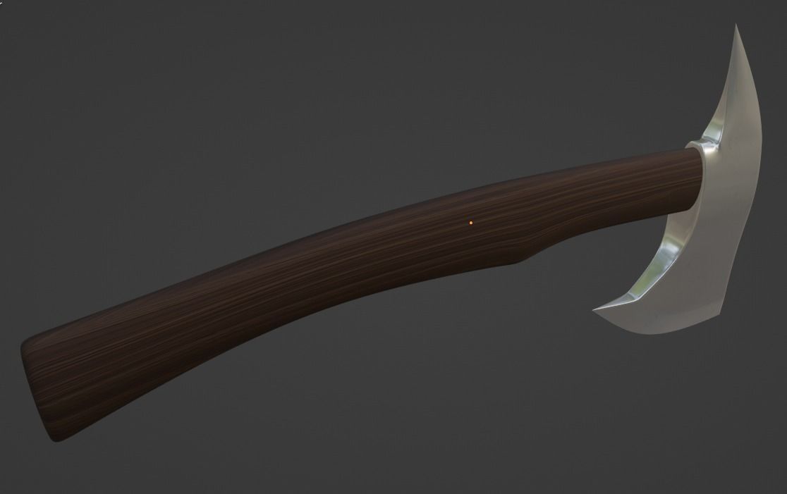 Modern tool-battle axe 3D model_2
