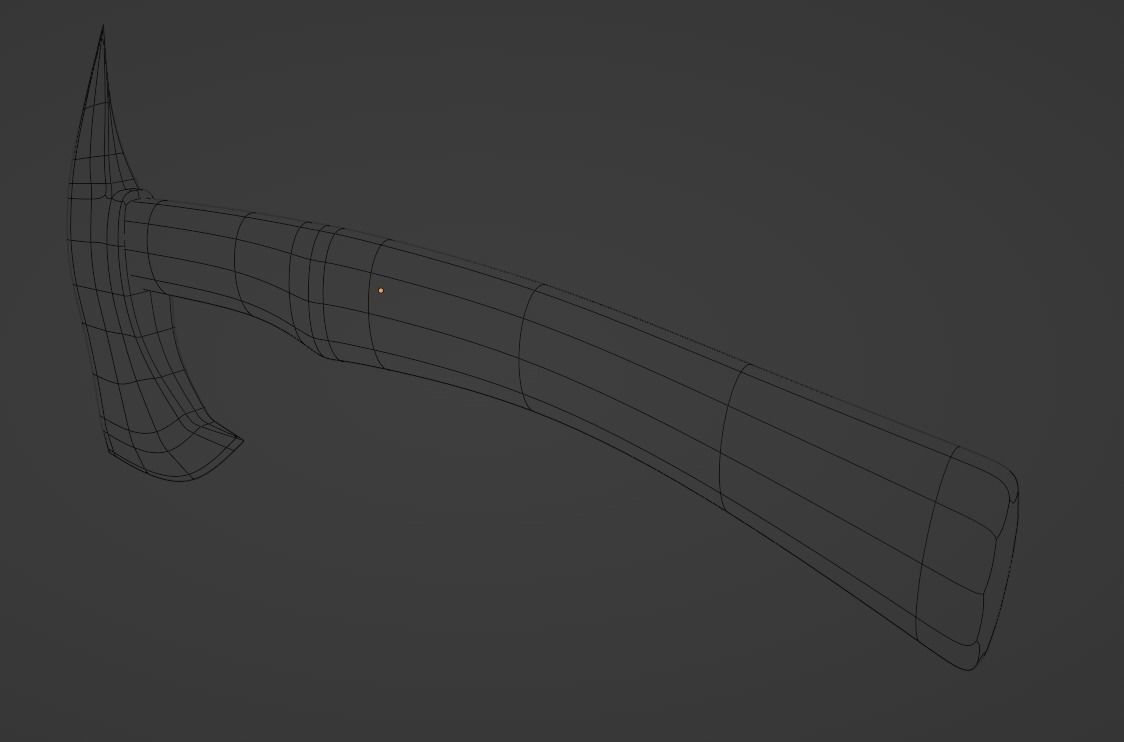 Modern tool-battle axe 3D model_15