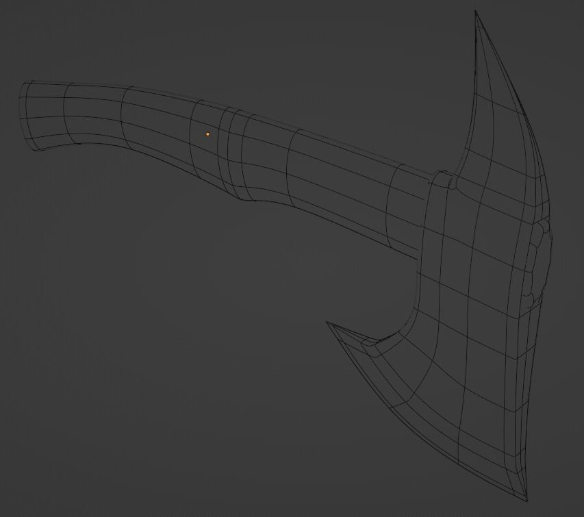Modern tool-battle axe 3D model_11