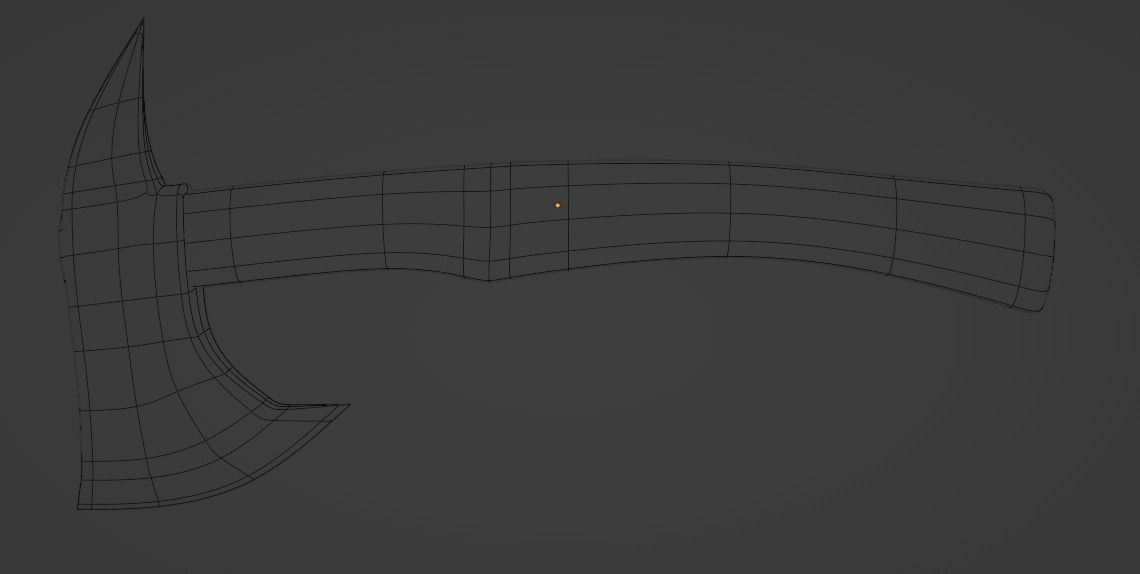 Modern tool-battle axe 3D model_13