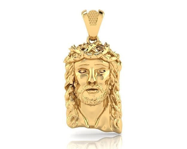 Jesus Head Pendant 3D print model