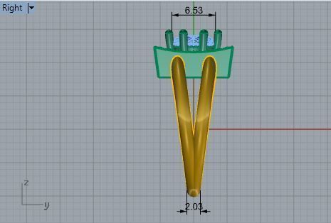 Big Square Diamond stone ring 2510 3D print model 3D print model_6