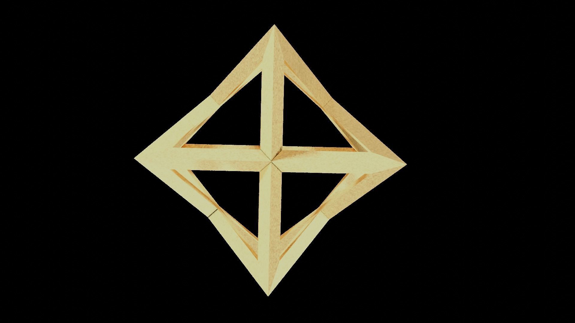 3D model Merkaba 3d low poly golden triangle VR / AR / low-poly | CGTrader