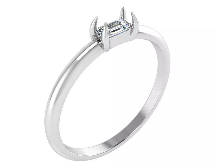 Nerrow Diamond ring 2513 3D print model 3D print model_0