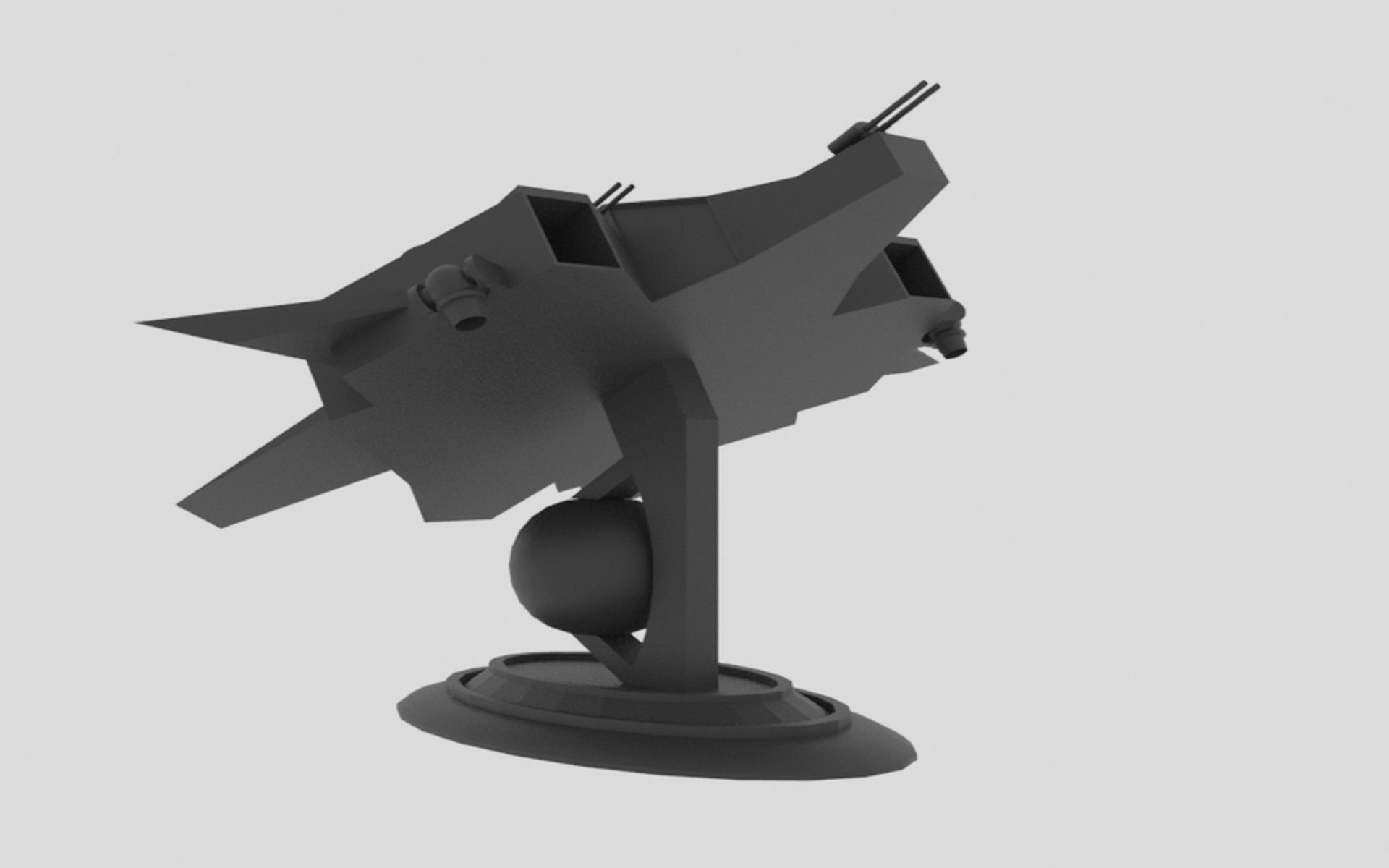 Tethys - S Spaceship Low-poly 3D model_8