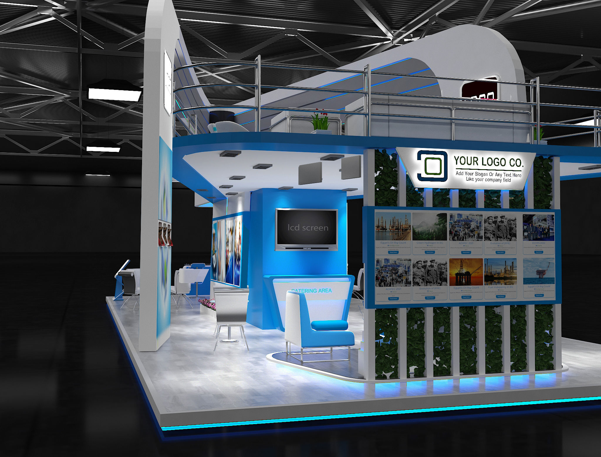 Booth Exhibition Stand a625  3D model_22