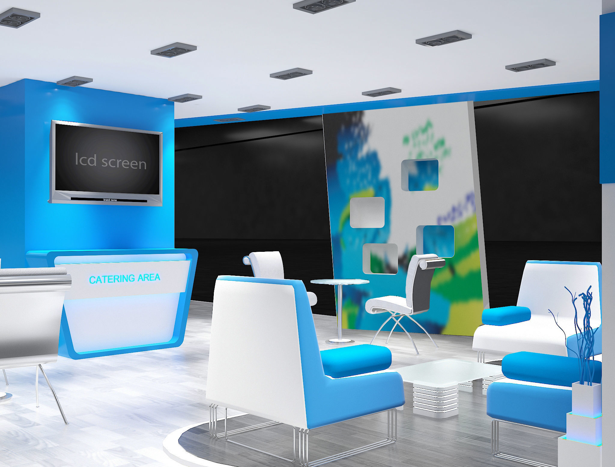 Booth Exhibition Stand a625  3D model_16