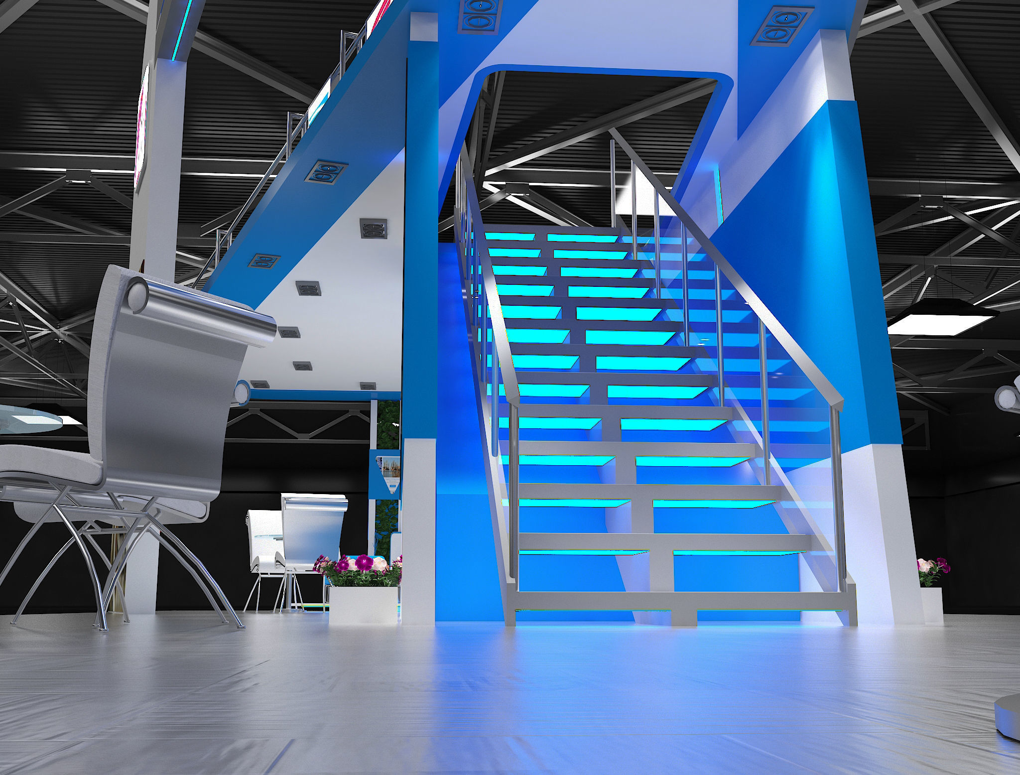 Booth Exhibition Stand a625  3D model_20