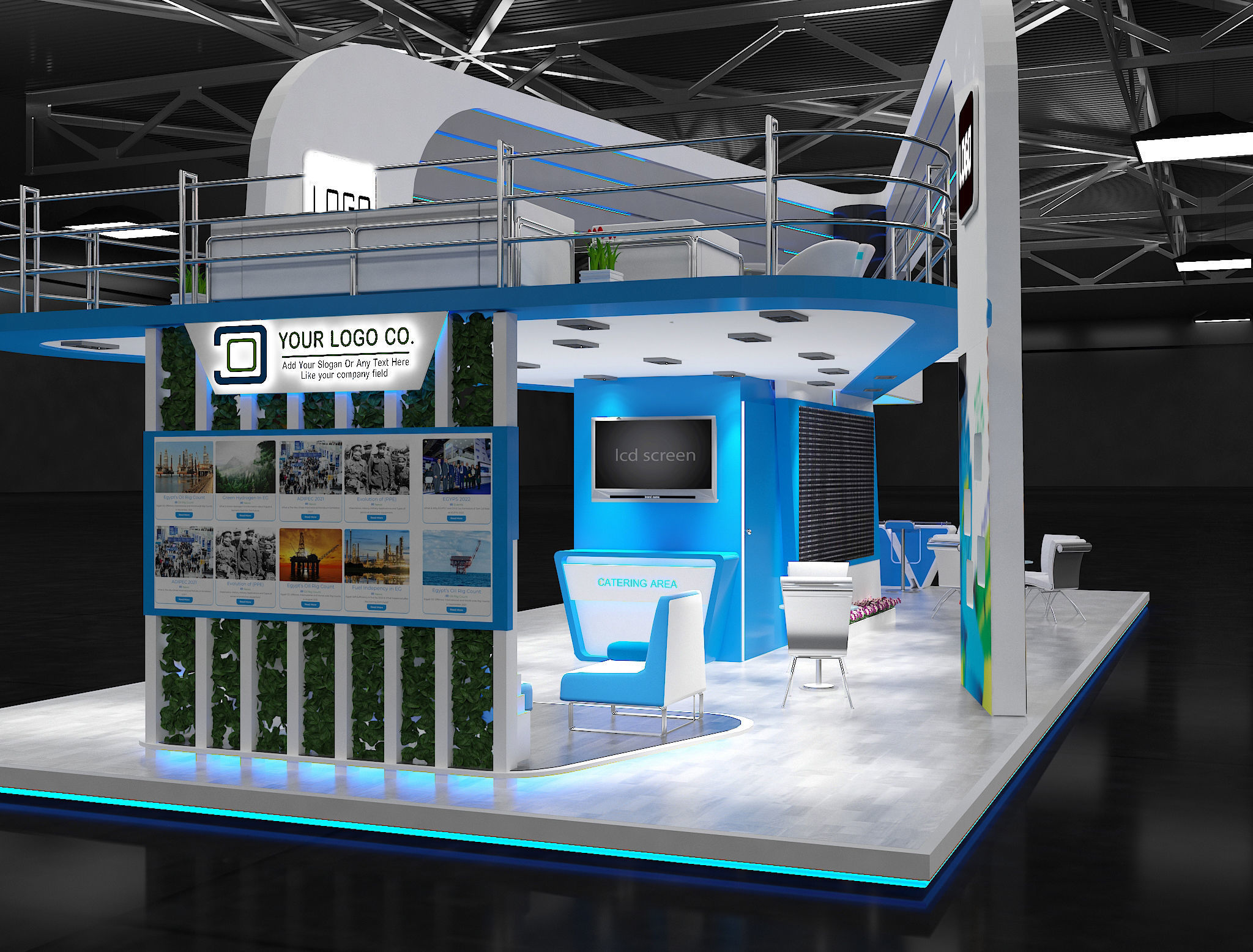 Booth Exhibition Stand a625  3D model_24