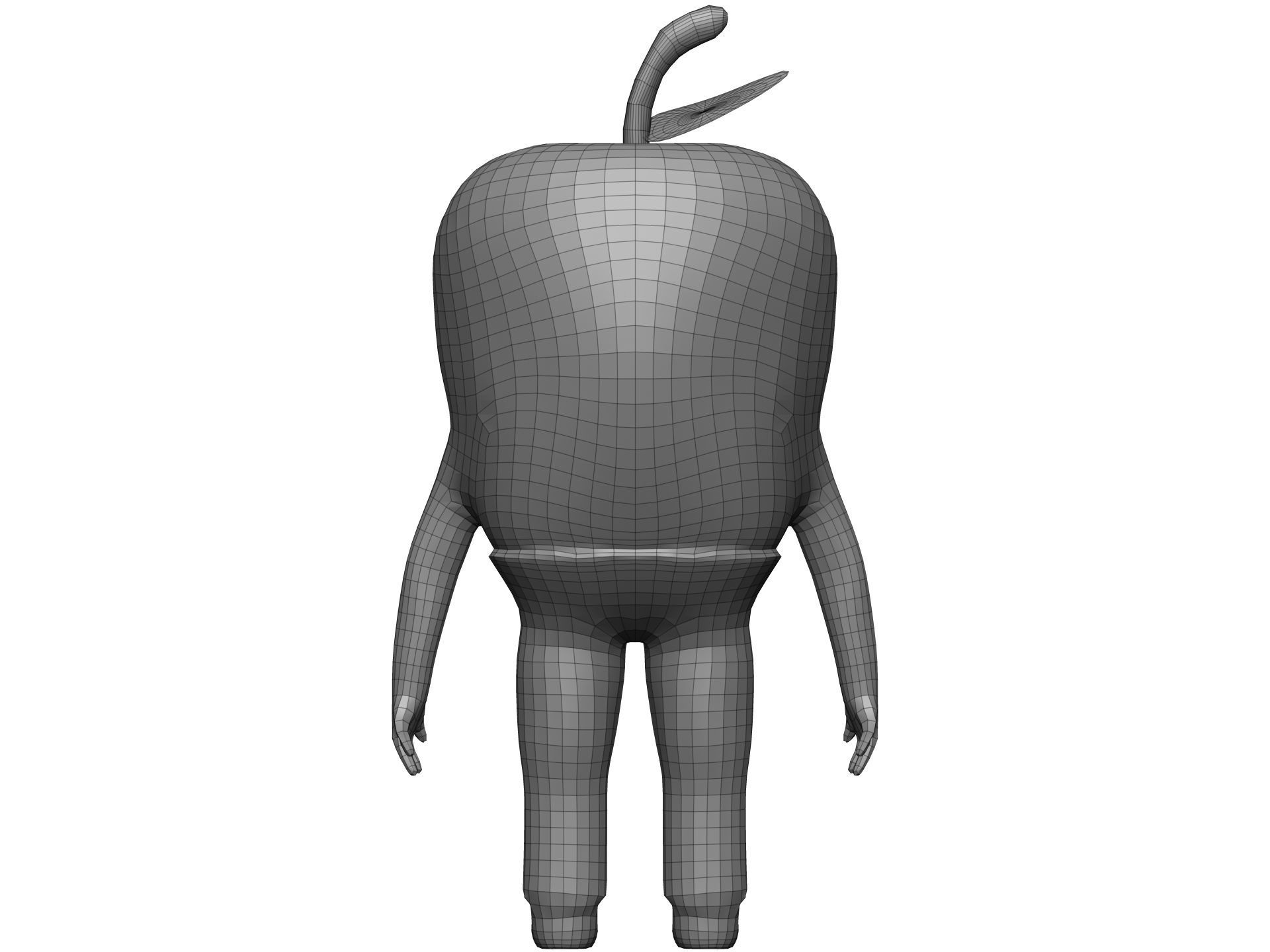 Cartoon Apple Low-poly 3D model_15