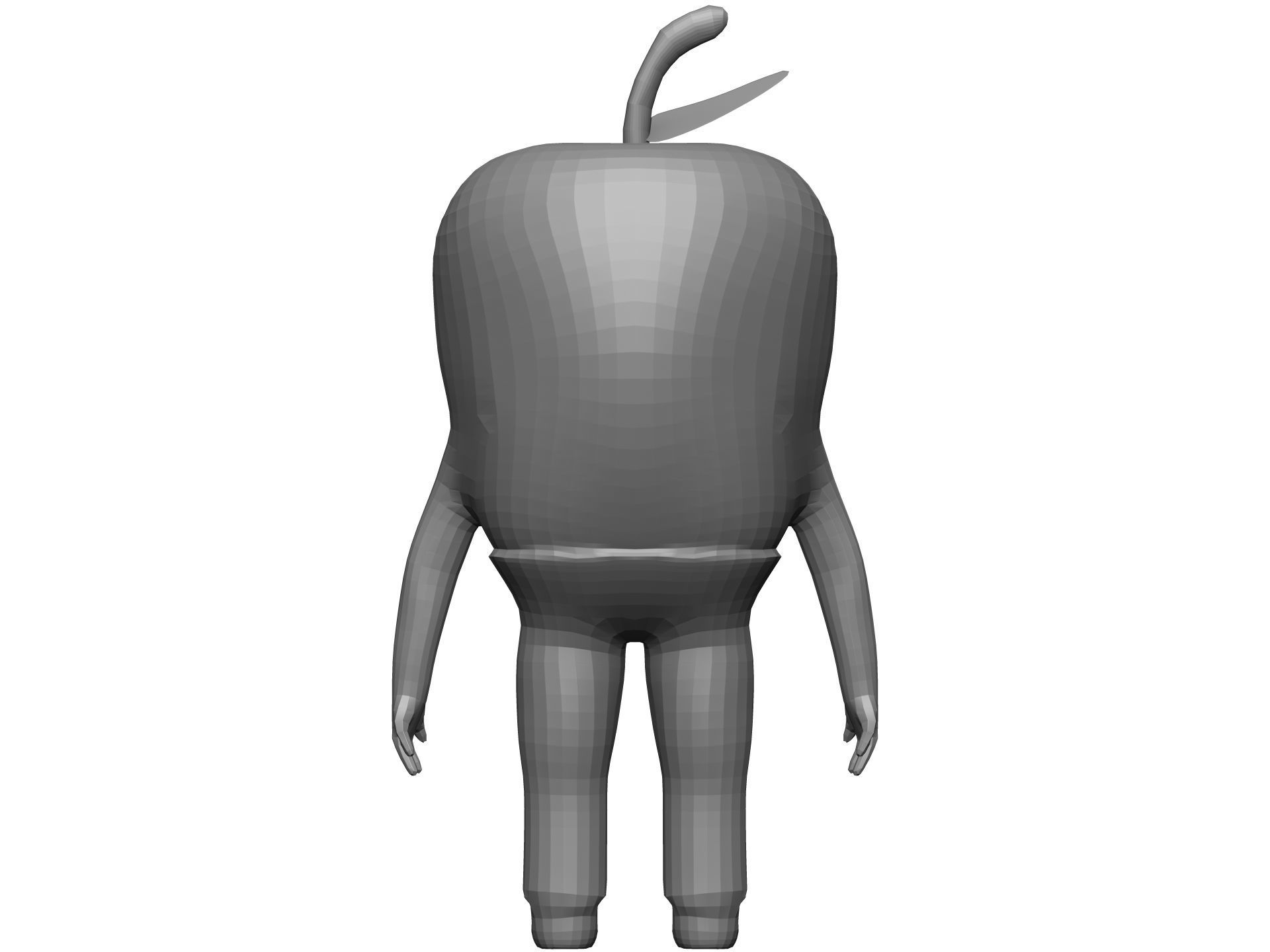 Cartoon Apple Low-poly 3D model_11