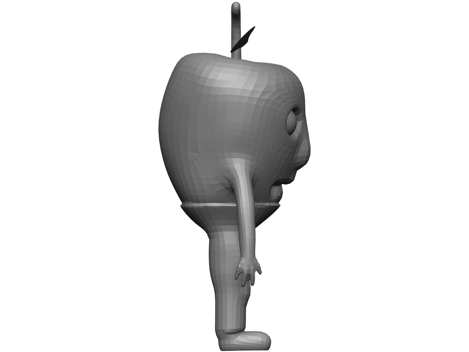 Cartoon Apple Low-poly 3D model_12