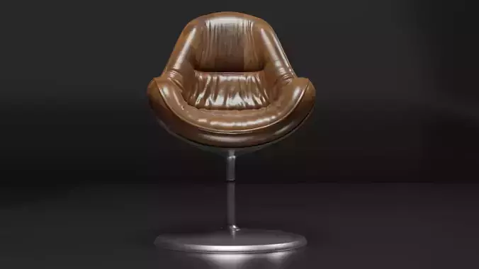 Brown chair Low poly and High quality chair