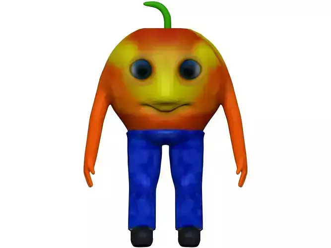 Cartoon Apricot Low-poly 3D model