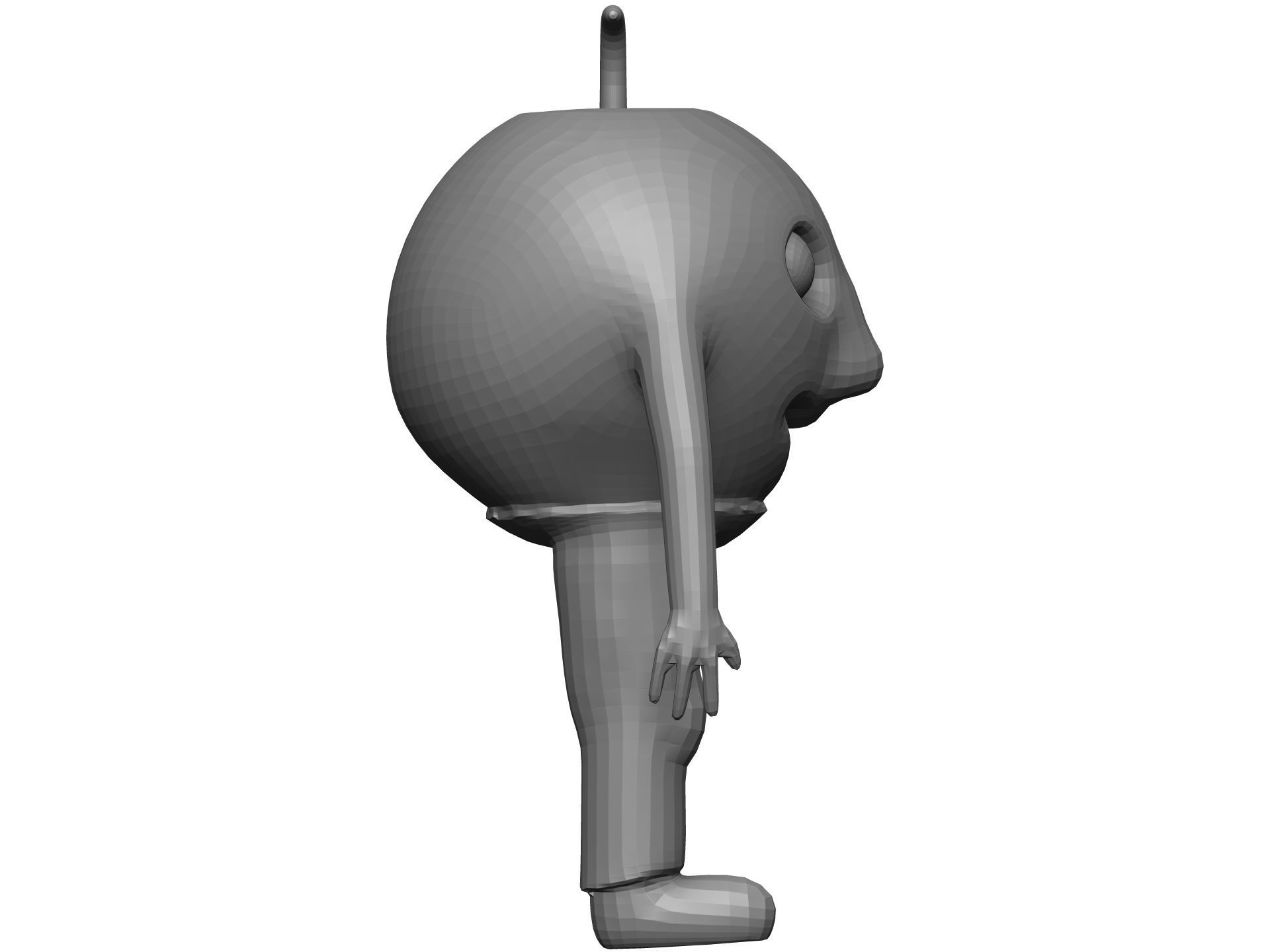 Cartoon Apricot Low-poly 3D model_11