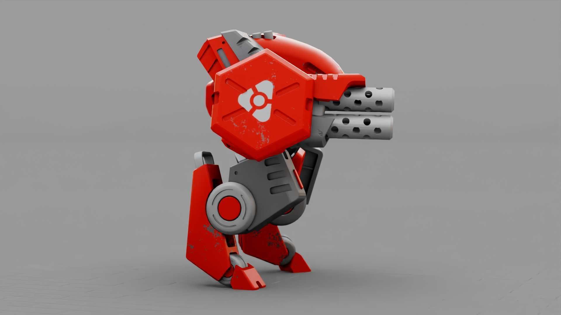 BATTLE DROID TERA  RIGGED 3D model_14