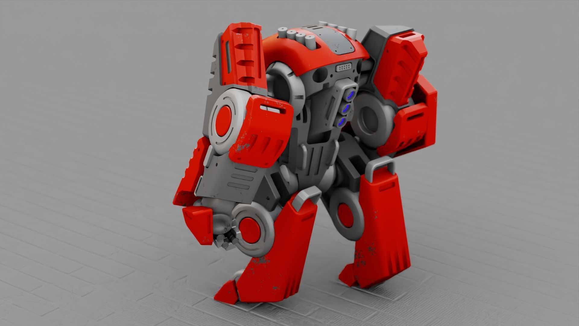 BATTLE DROID TERA  RIGGED 3D model_24