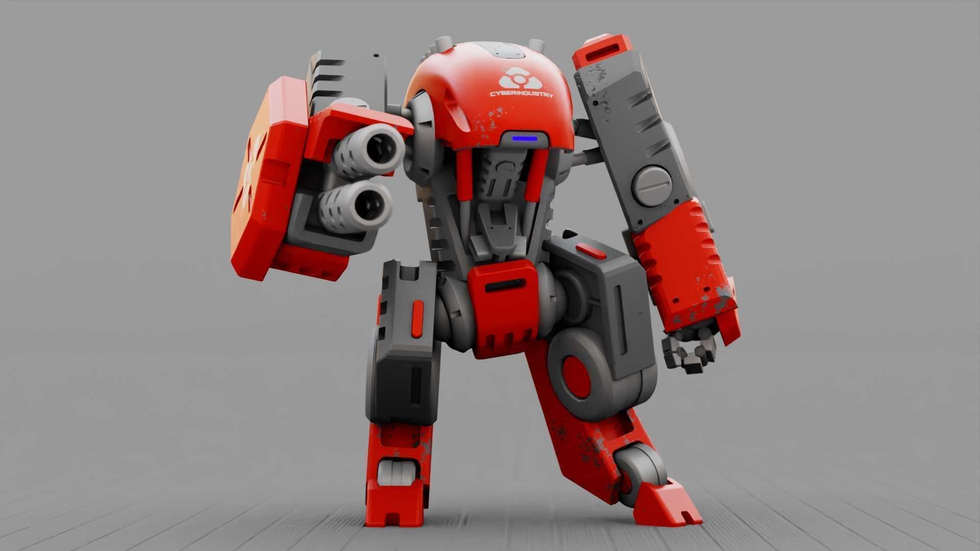BATTLE DROID TERA  RIGGED 3D model_18