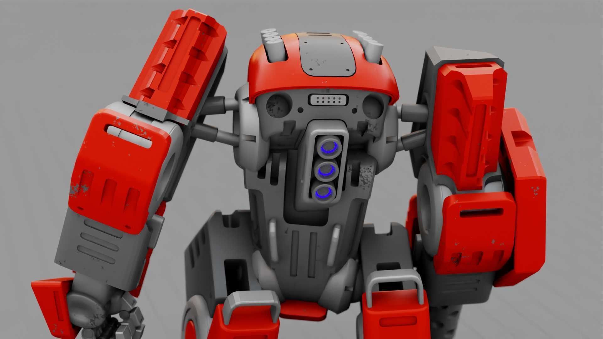BATTLE DROID TERA  RIGGED 3D model_26