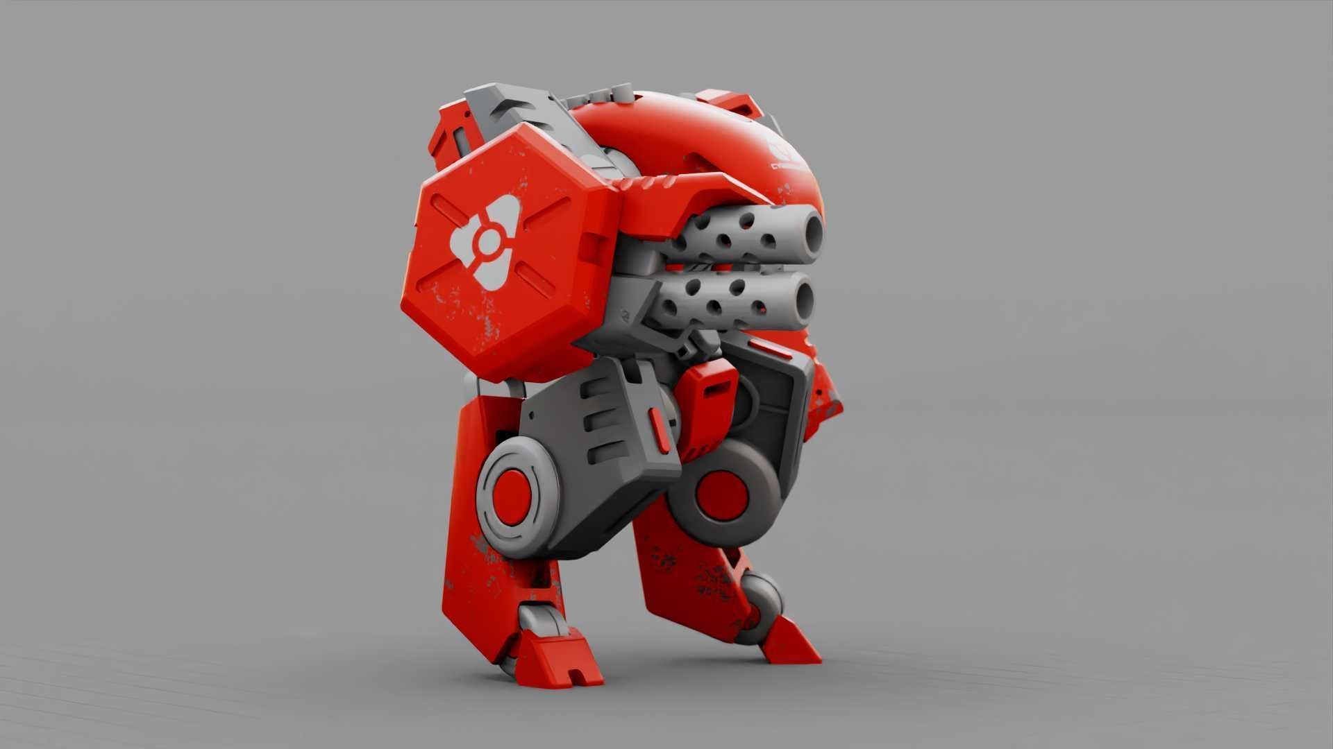 BATTLE DROID TERA  RIGGED 3D model_15