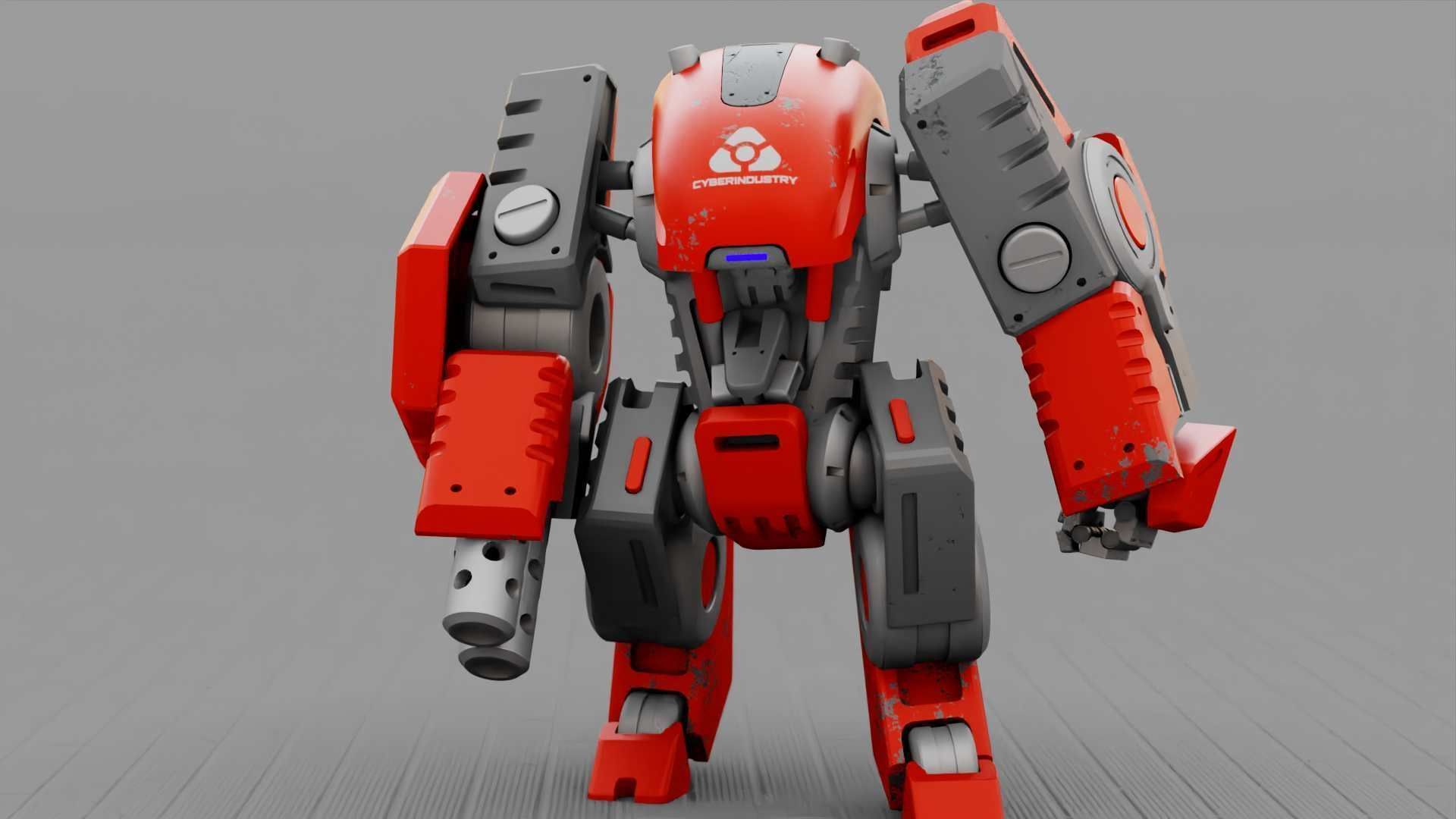 BATTLE DROID TERA  RIGGED 3D model_33