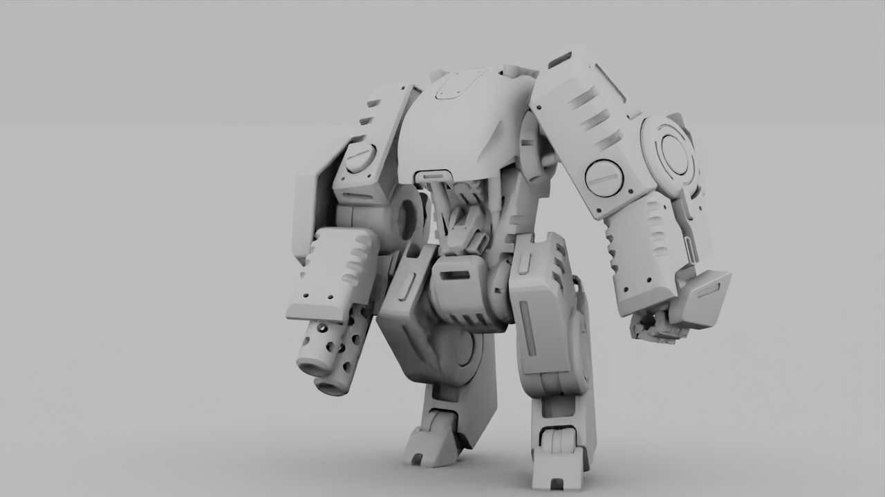 BATTLE DROID TERA  RIGGED 3D model_36