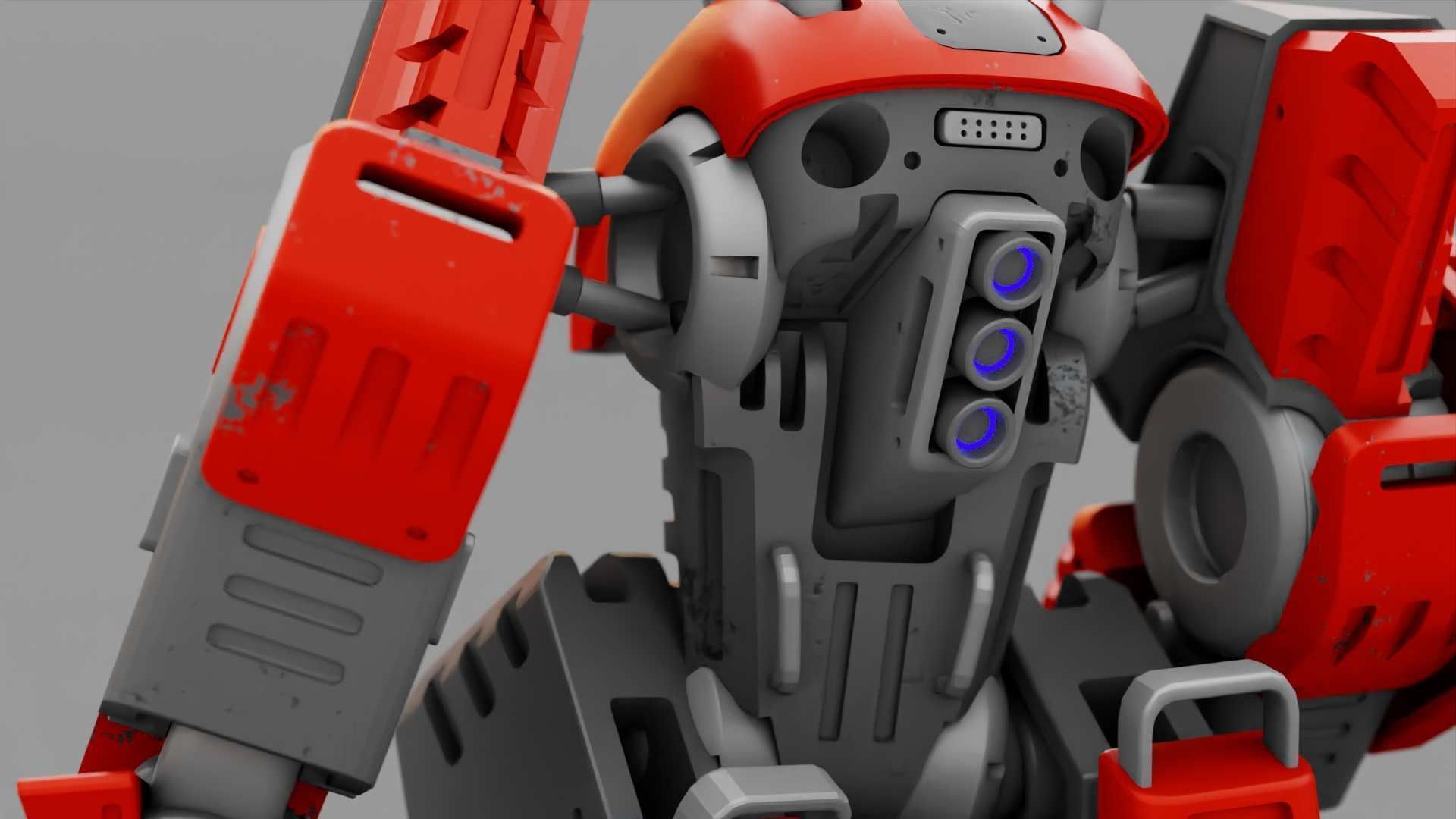 BATTLE DROID TERA  RIGGED 3D model_25