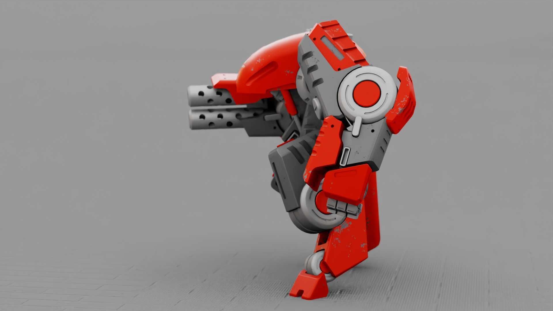 BATTLE DROID TERA  RIGGED 3D model_5