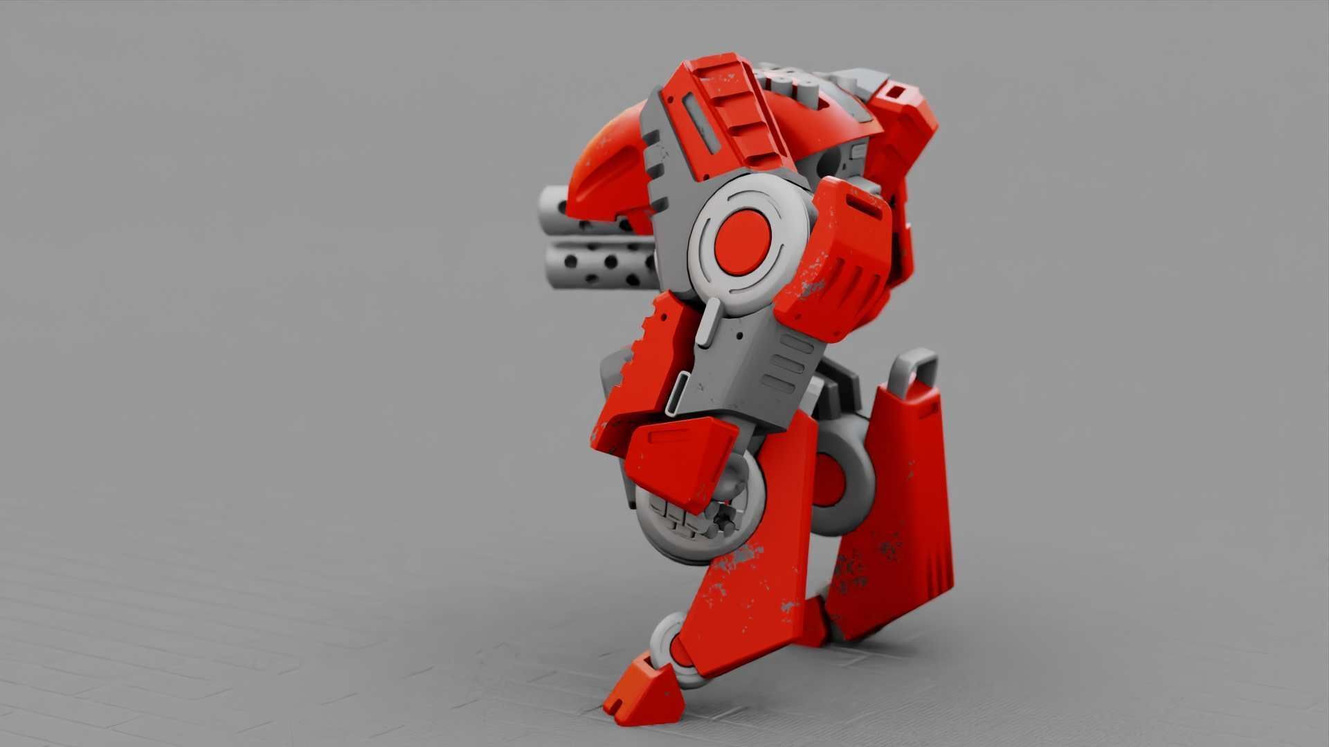 BATTLE DROID TERA  RIGGED 3D model_6