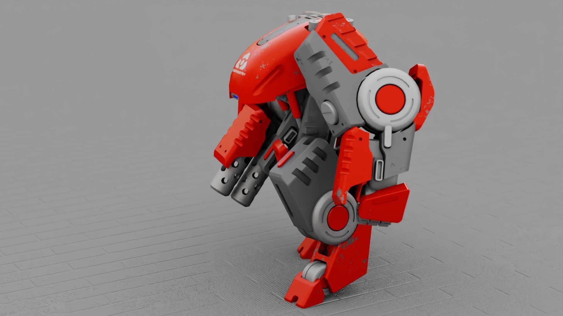 BATTLE DROID TERA  RIGGED 3D model_22