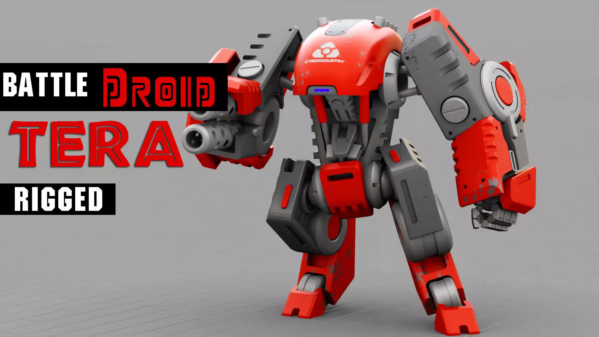 BATTLE DROID TERA  RIGGED 3D model_0