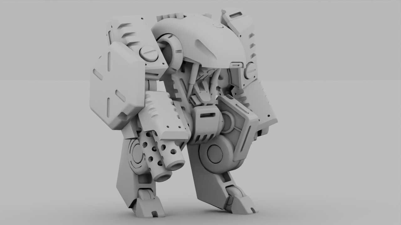 BATTLE DROID TERA  RIGGED 3D model_40