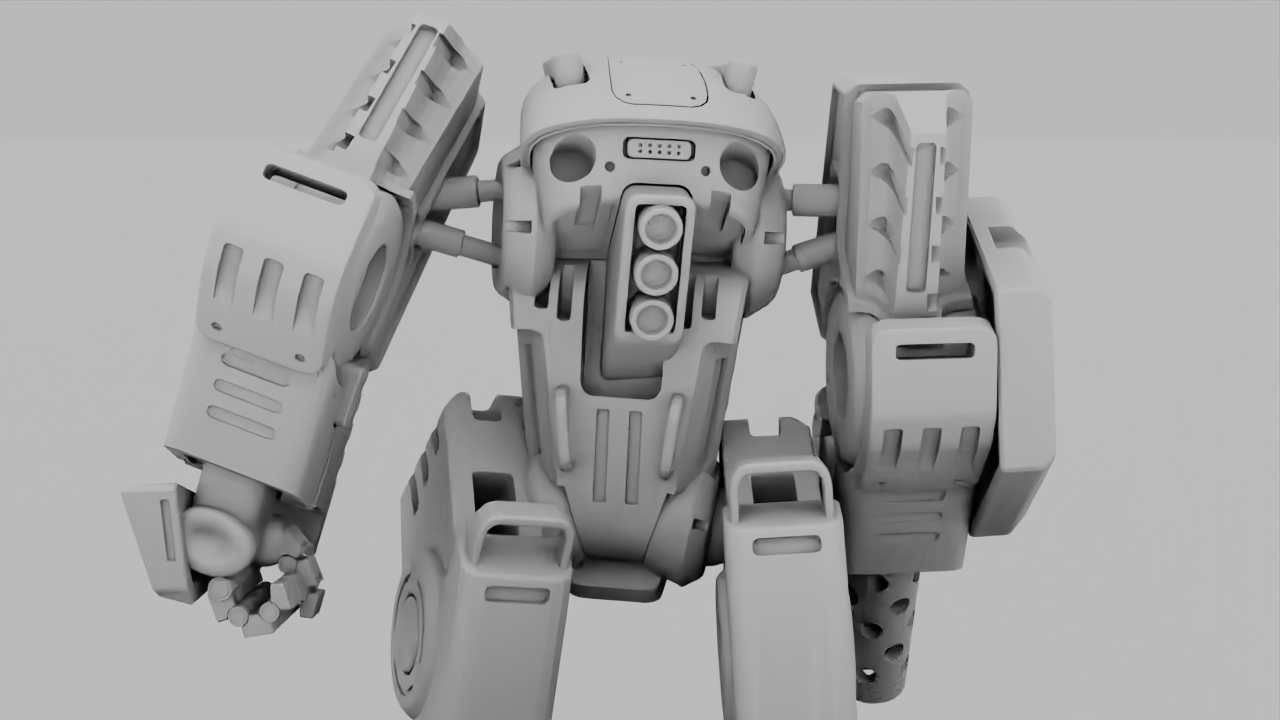 BATTLE DROID TERA  RIGGED 3D model_39