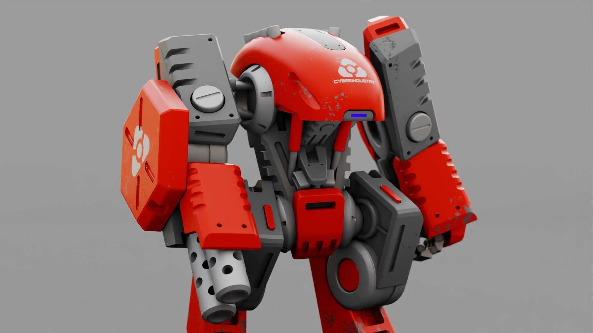 BATTLE DROID TERA  RIGGED 3D model_31