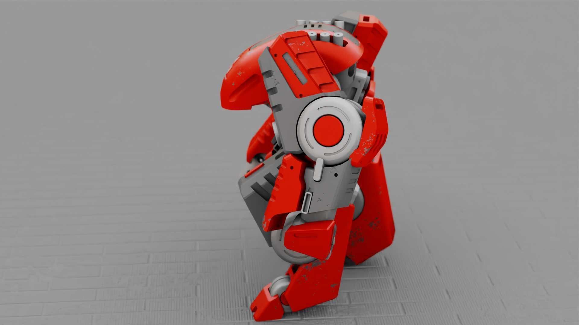 BATTLE DROID TERA  RIGGED 3D model_23