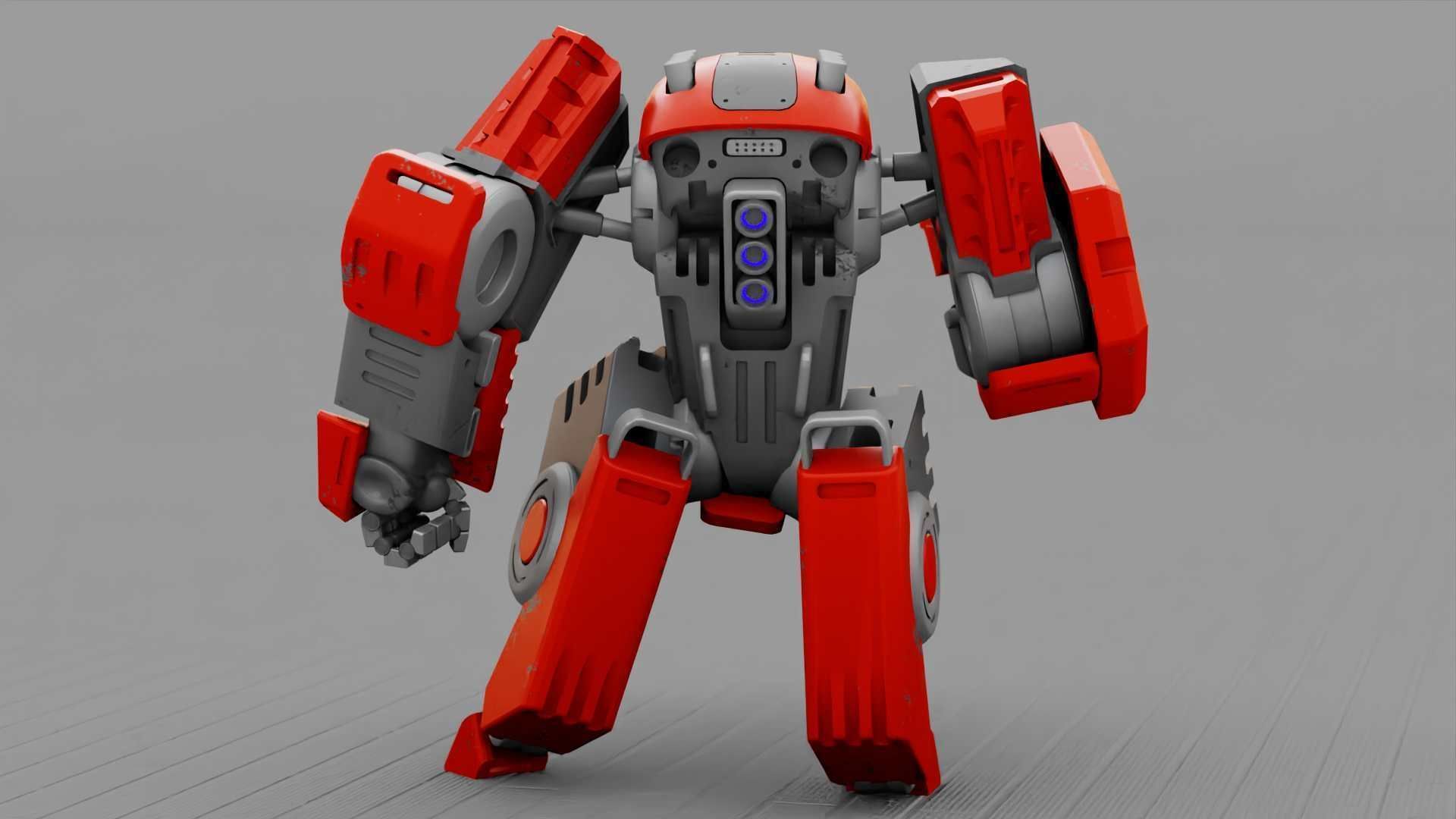 BATTLE DROID TERA  RIGGED 3D model_10